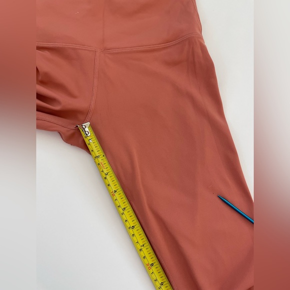 Lululemon peach pink Align pants Crop leggings 21" *Cool Rustic Coral unlined 6 - Picture 10 of 10